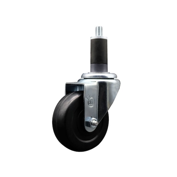 3.5'' Hard Rubber Wheel Swivel 1-1/4'' Expanding Stem Caster